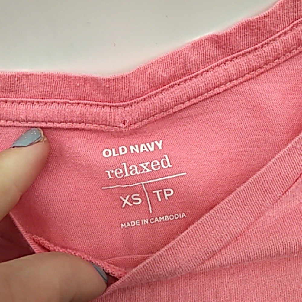 Old Navy relaxed fitted womens t shirt XS pink - Picture 3 of 7